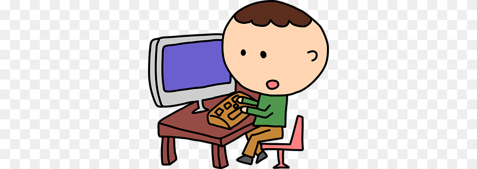 Boy Computer, Computer Hardware, Computer Keyboard, Electronics Png Image