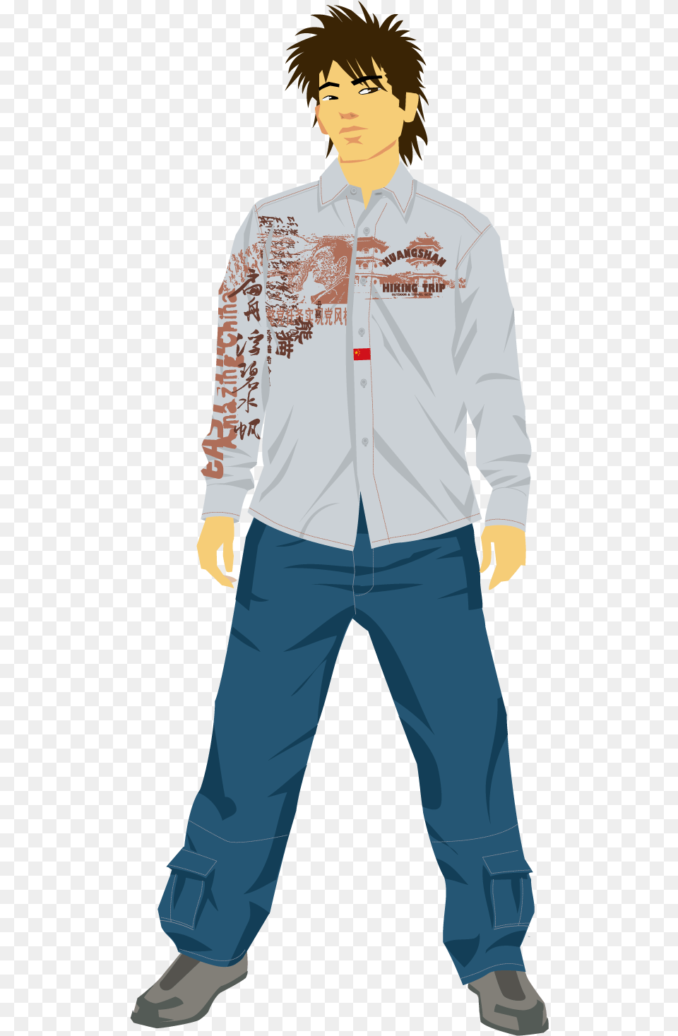 Boy Adobe Illustrator Cartoon, Sleeve, Shirt, Pants, Long Sleeve Png