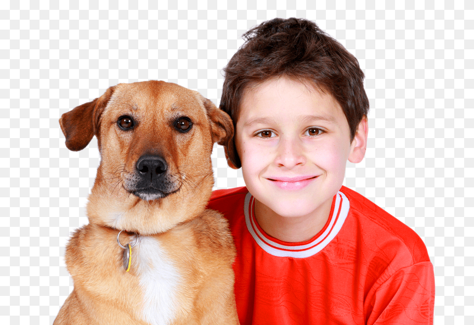 Boy And Dog Image Free Png Download