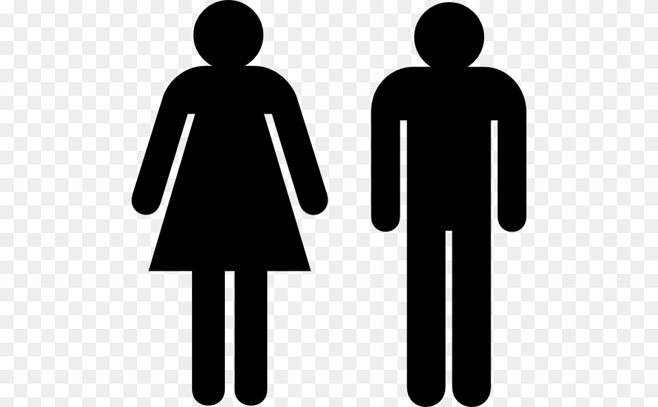 Boy And Girl Bathroom Sign Male And Female Toilet Signs, Silhouette, Symbol, Adult, Man Free Png