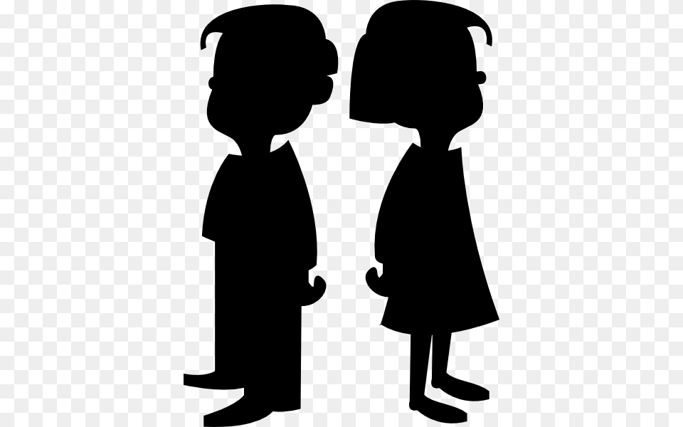 Boy And Girl Clip Art, People, Person, Silhouette, Child Free Transparent Png