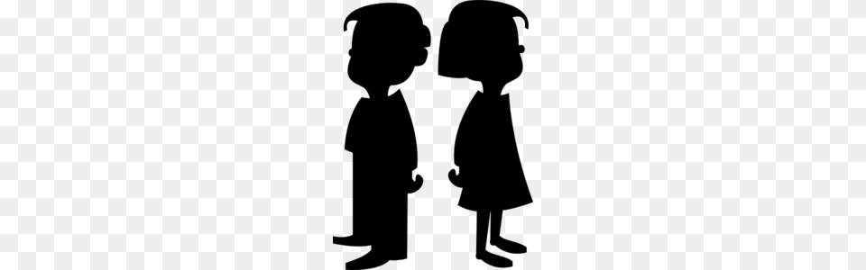Boy And Girl Clip Art, Gray Free Png Download