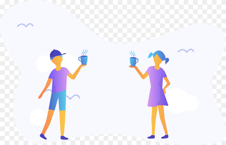 Boy And Girl Drinking Tea Clipart, Person, Child, Male, Outdoors Free Transparent Png
