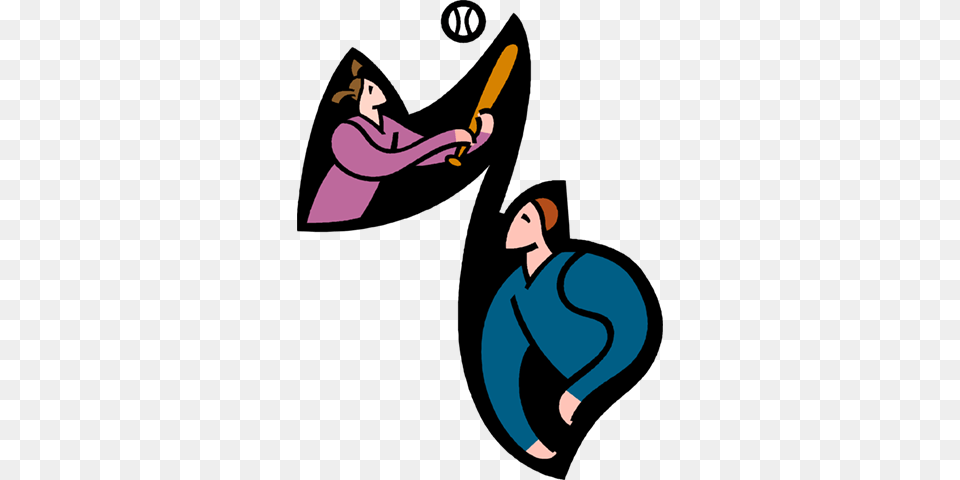 Boy And Girl Playing Baseball Royalty Vector Clip Art, Adult, Female, Person, Woman Png Image