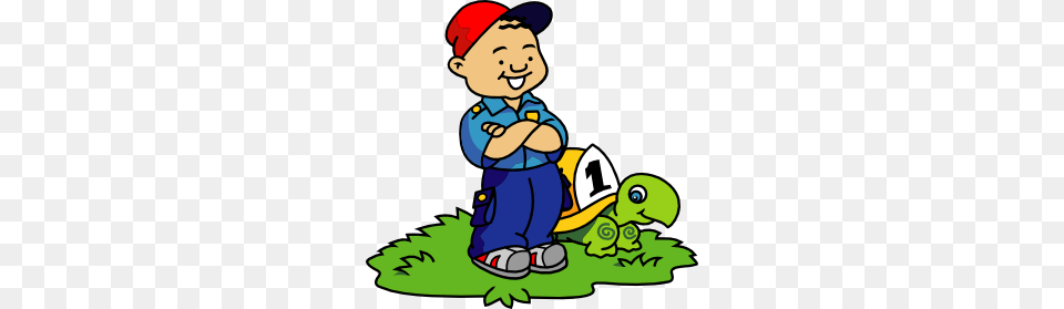 Boy And Turtle Clip Art, Plant, Garden, Grass, Outdoors Png Image