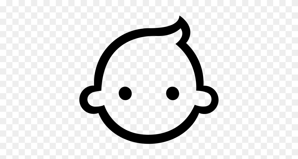 Boy Baby Baby Boy Baby Face Icon With And Vector Format, Gray Free Transparent Png