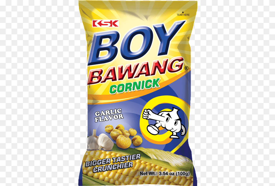 Boy Bawang Cornic Boy Bawang, Food, Produce, Snack, Grain Png Image