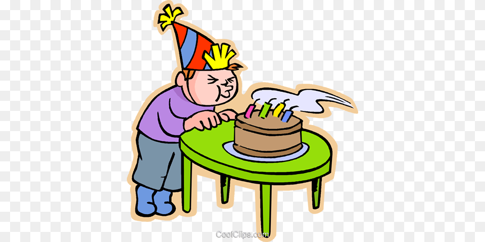 Boy Blowing Out Birthday Candles Royalty Vector Birthday Cake Cutting Cartoon, Person, Birthday Cake, Clothing, Cream Free Transparent Png