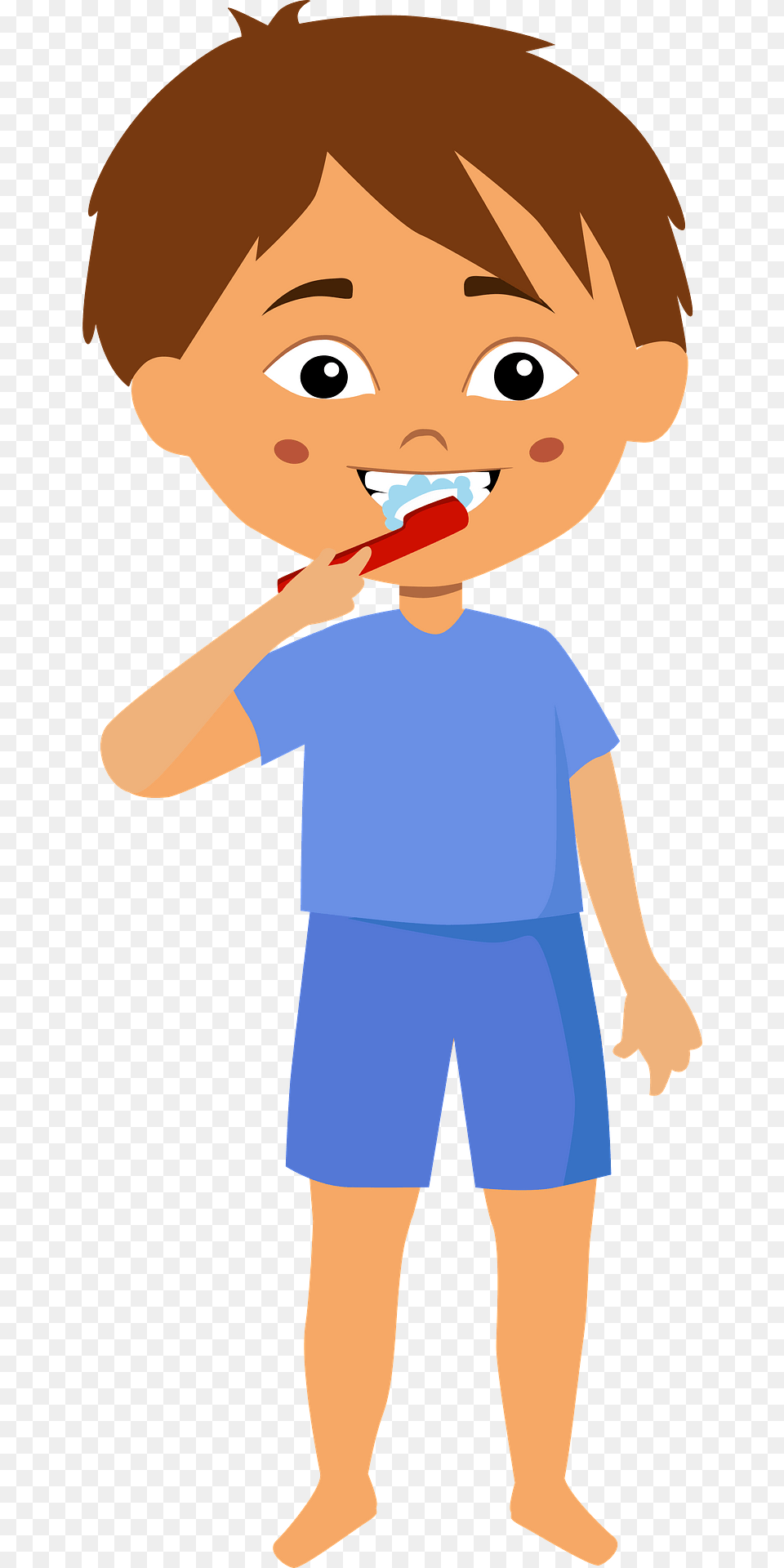 Boy Brushing Teeth Clipart, Baby, Person, Clothing, Face Free Png