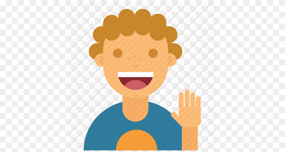 Boy Bye Goodbye Hello Hi Wave Welcome Icon, Baby, Person, Face, Head Free Png