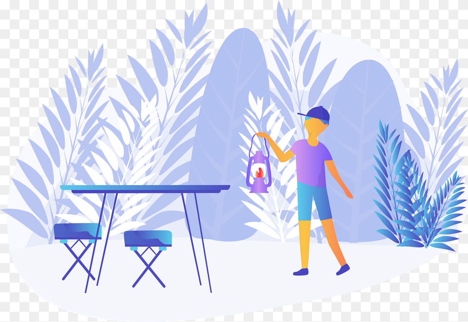 Boy Camping Lantern Clipart, Outdoors, Nature, Person, Clothing Png