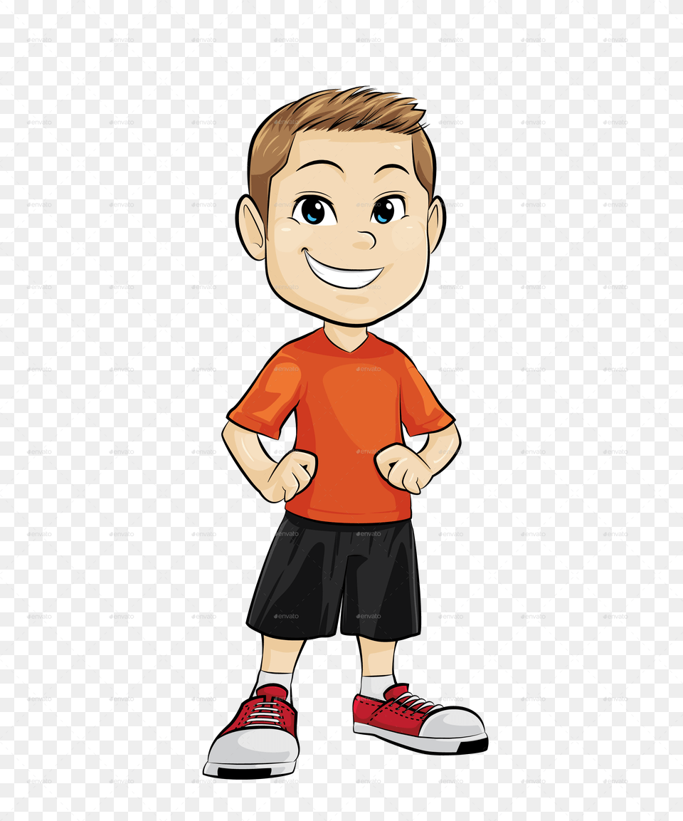 Boy Cartoon Animated Boy Background, Child, Person, Male, Shorts Free Png