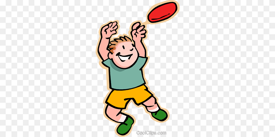 Boy Catching Frisbee Royalty Free Vector Clip Art Illustration, Baby, Person, Face, Head Png Image