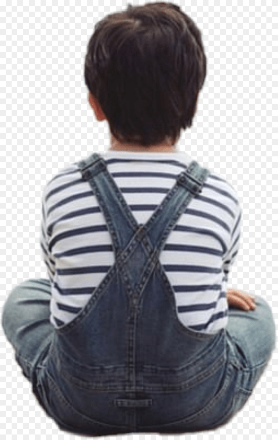 Boy Child Kid Sitting Back Kid Sitting Back, Person, Pants, Clothing, Body Part Free Png Download