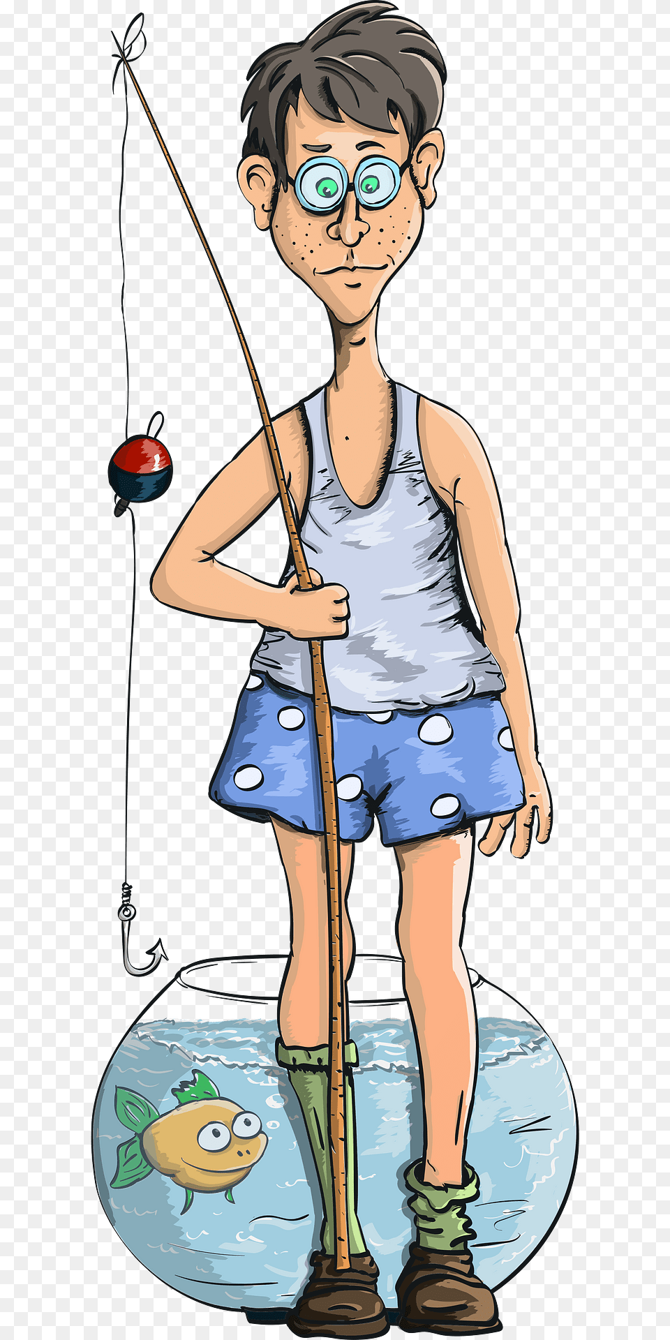 Boy Clipart, Angler, Shorts, Person, Outdoors Free Png Download