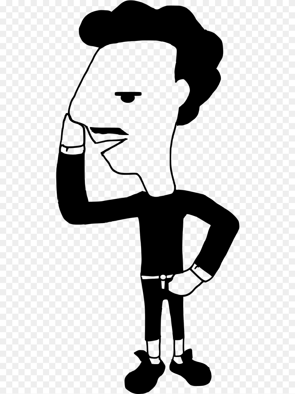 Boy Comic Characters Freddie Mercury Comic Art Man Characters Black And White, Gray Free Transparent Png