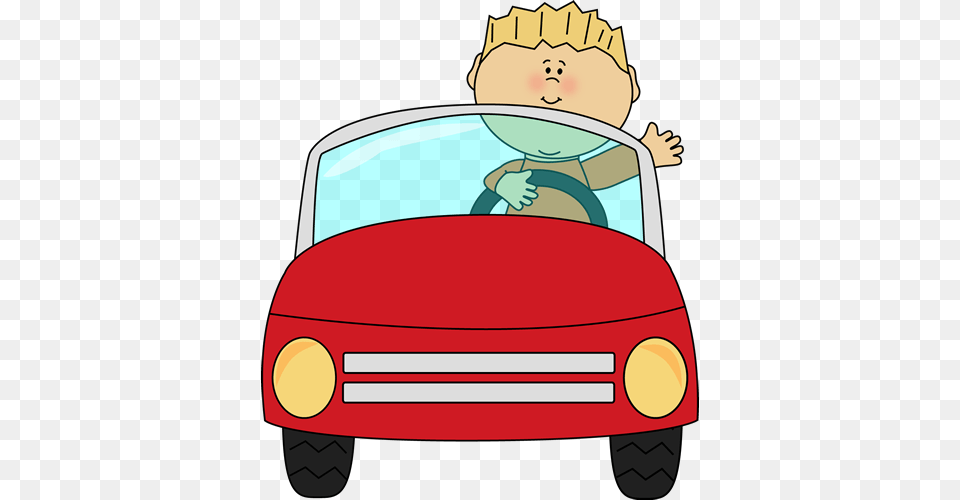 Boy Driving A Car Drawing Kids Clip Art Art, Device, Tool, Plant, Lawn Mower Free Png Download
