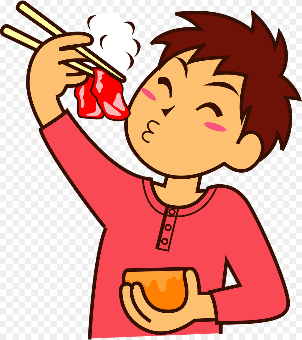 Boy Eat Meat Clipart, Face, Head, Person, Baby Png Image