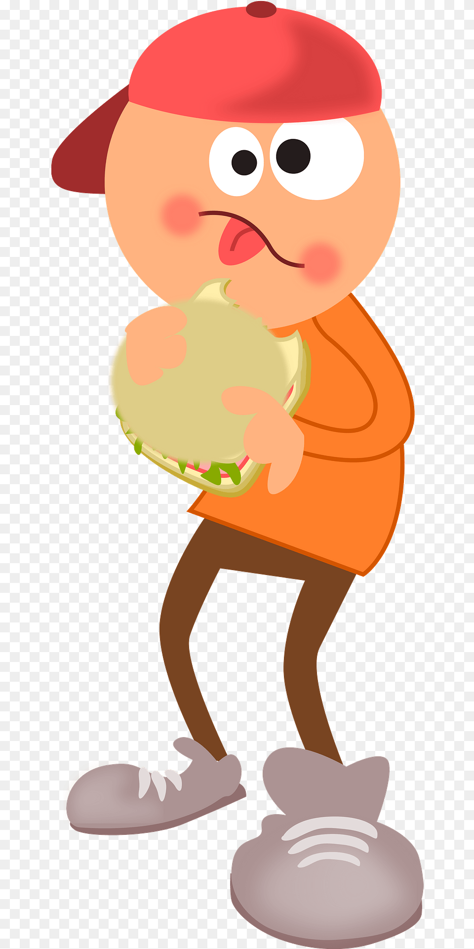 Boy Eating A Spam Sandwich Clipart Happy, Baby, Person, Head, Face Png Image