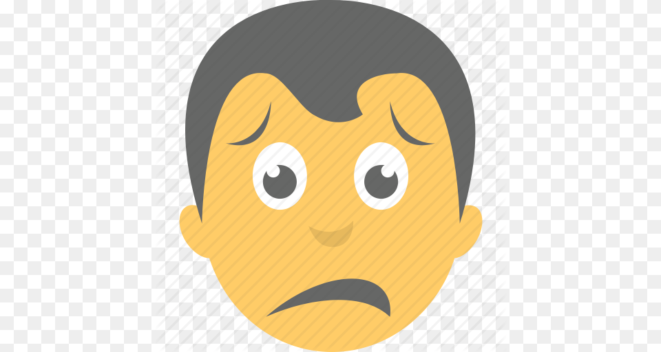 Boy Emoji Disappointed Emoticon Sad Face Unhappy Icon, Head, Person, Photography, Portrait Free Png