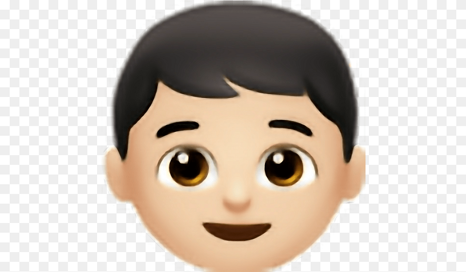 Boy Emoji Freetoedit Brown Hair Boy Emoji, Doll, Toy, Baby, Person Free Png