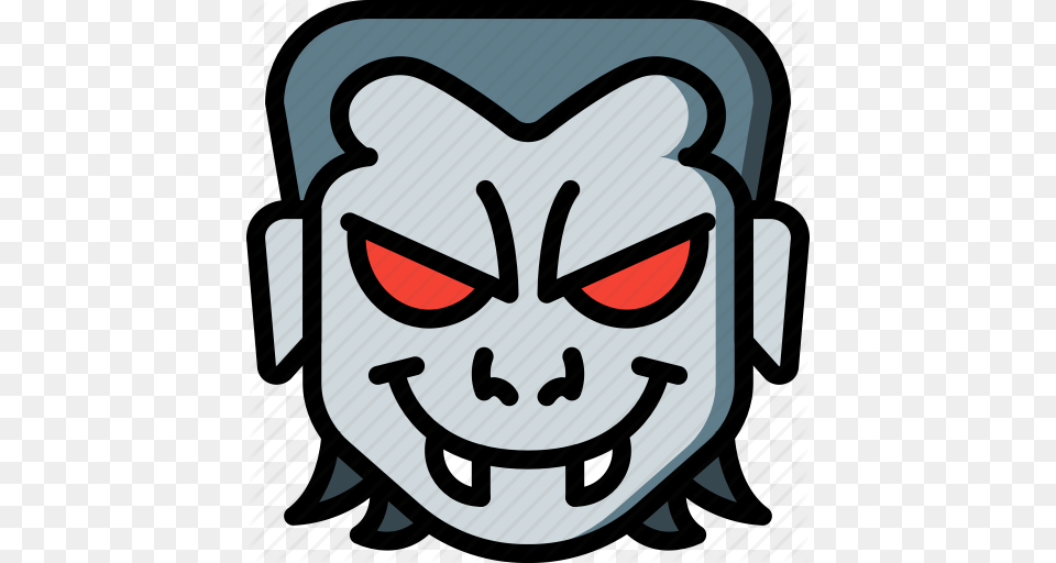 Boy Emojis Halloween Horror Scary Spooky Vampire Icon, Art Free Png