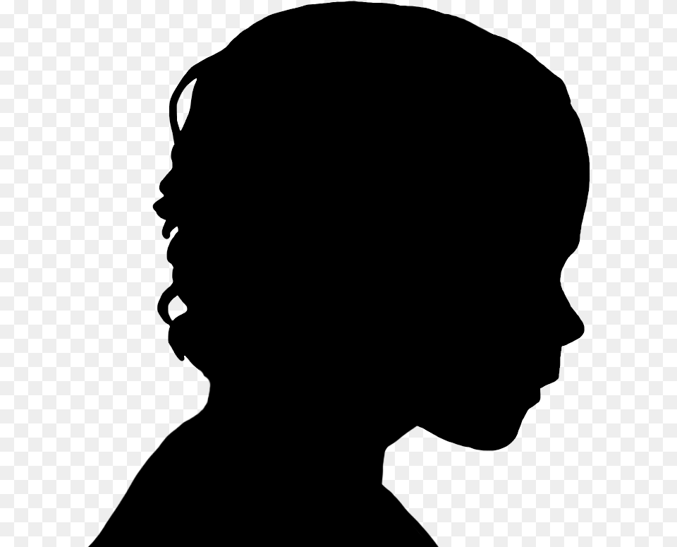 Boy Face Silhouette Male Human Head Silhouette, Gray Png