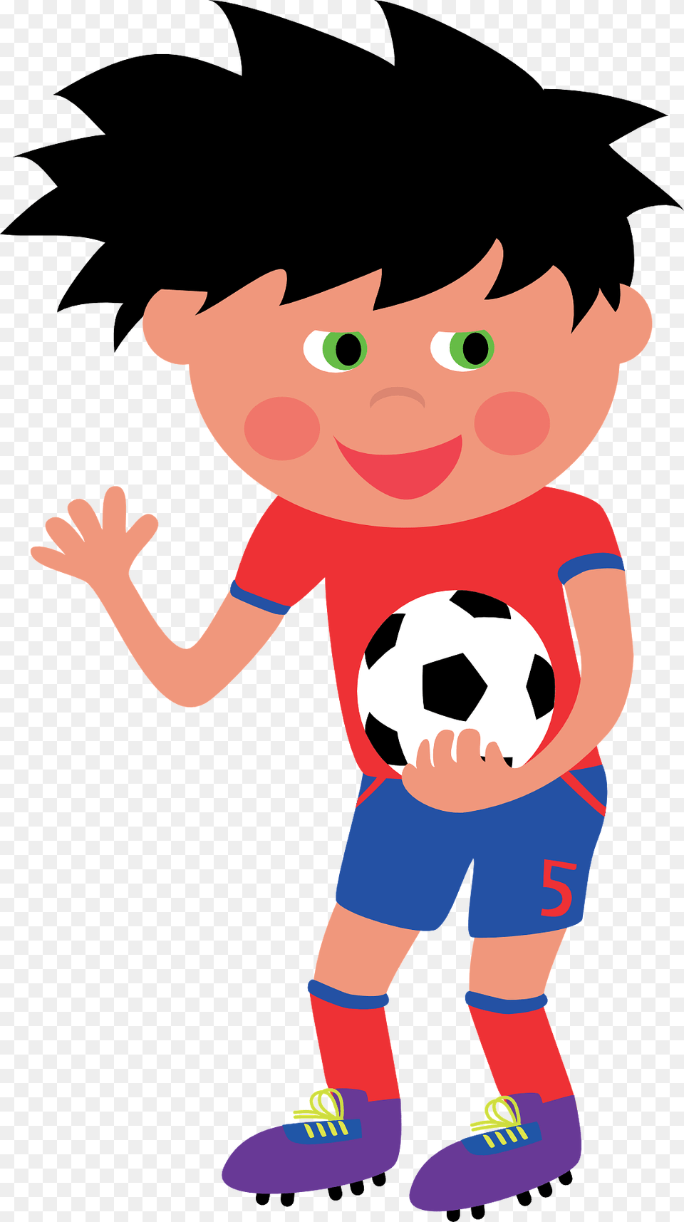 Boy Football Player Clipart, Baby, Person, Ball, Soccer Free Transparent Png