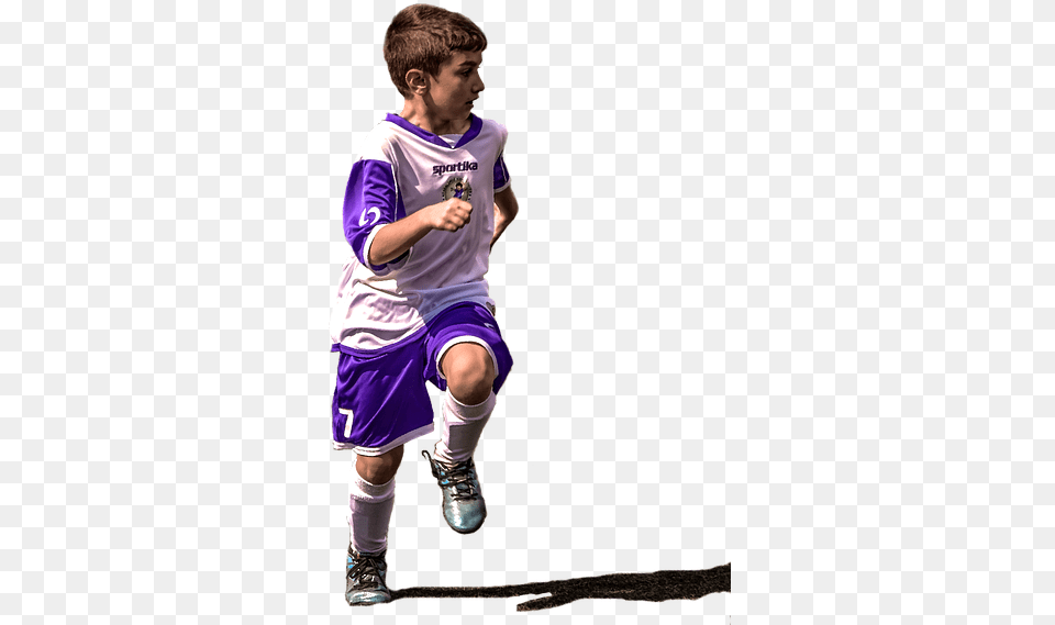Boy Footballer Football Soccer Child Game Sport, Body Part, Shorts, Shoe, Person Free Png Download