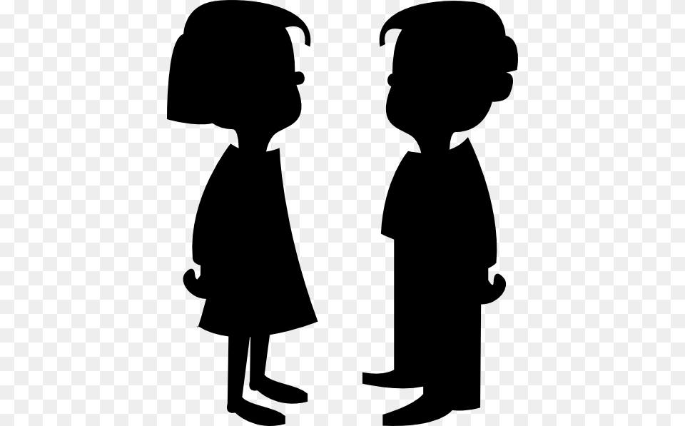 Boy Girl Clipart, Silhouette, Stencil, Person, Head Free Transparent Png