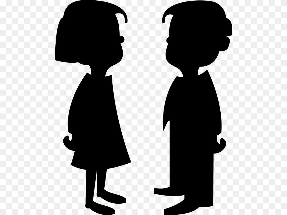 Boy Girl Clipart Silhouette, Clothing, Coat, Electronics, Headphones Free Transparent Png