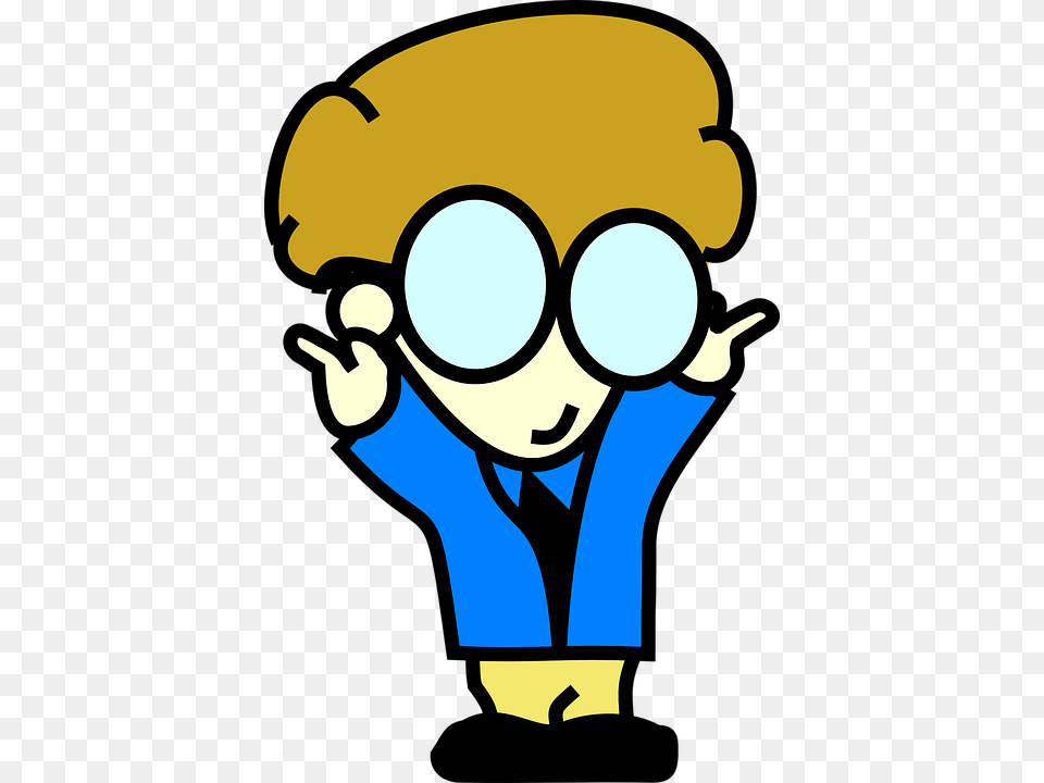 Boy Glasses Cartoon Nerdy Little Male Cute Kid Nerd Clip Art, Light, Person, Accessories, Goggles Png Image