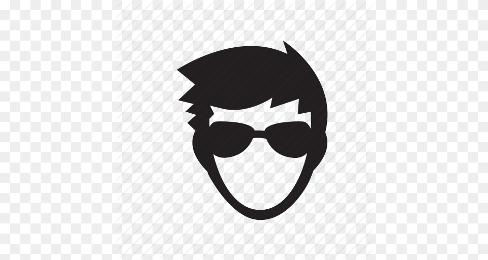 Boy Guy Male Man Outdoor Portrait Sunglasses Icon, Accessories, Formal Wear, Tie, Stencil Free Transparent Png
