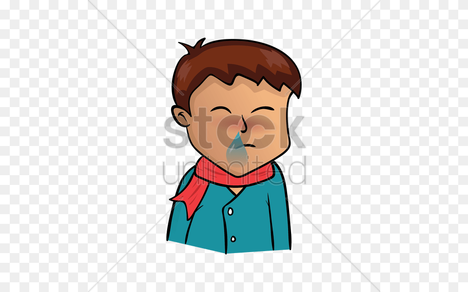 Boy Having A Cold Vector Image, Face, Head, Person, Baby Png