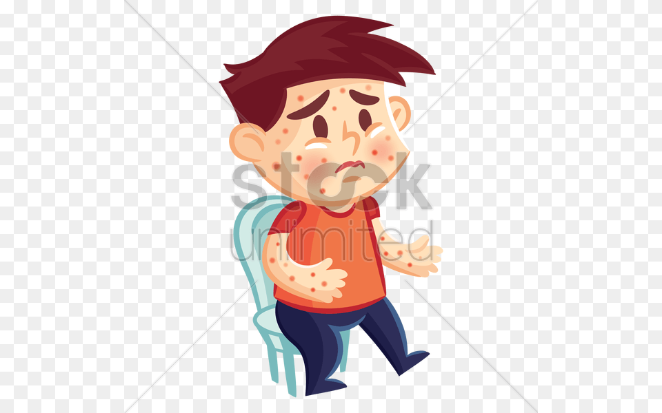 Boy Having Skin Rashes Vector Image, Person, Walking, Baby, Face Free Png