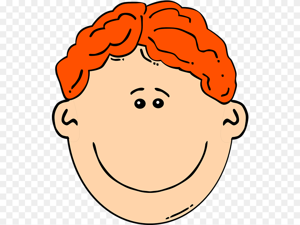 Boy Head Orange Red Hair Clipart, Baby, Person, Face, Photography Png