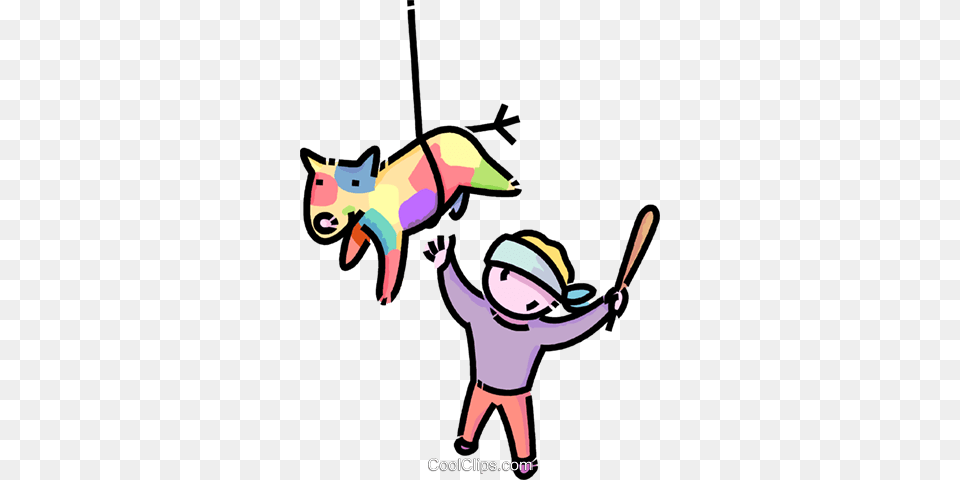 Boy Hitting A Royalty Vector Clip Art Illustration Pinata Clip Art, People, Person, Baby Free Png Download
