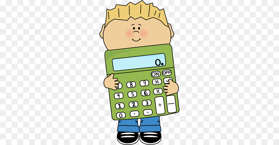 Boy Holding A Giant Calculator Clip Art Math Clipart Boy, Electronics, Baby, Person Free Transparent Png