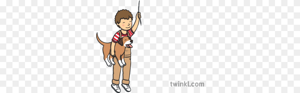 Boy Holding Dog And Balloon String People Pets Story Eyfs, Baby, Person, Face, Head Free Transparent Png