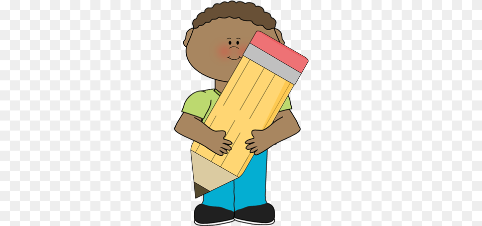 Boy Holding Pencil Clip Art, Baby, Person, Box Png Image