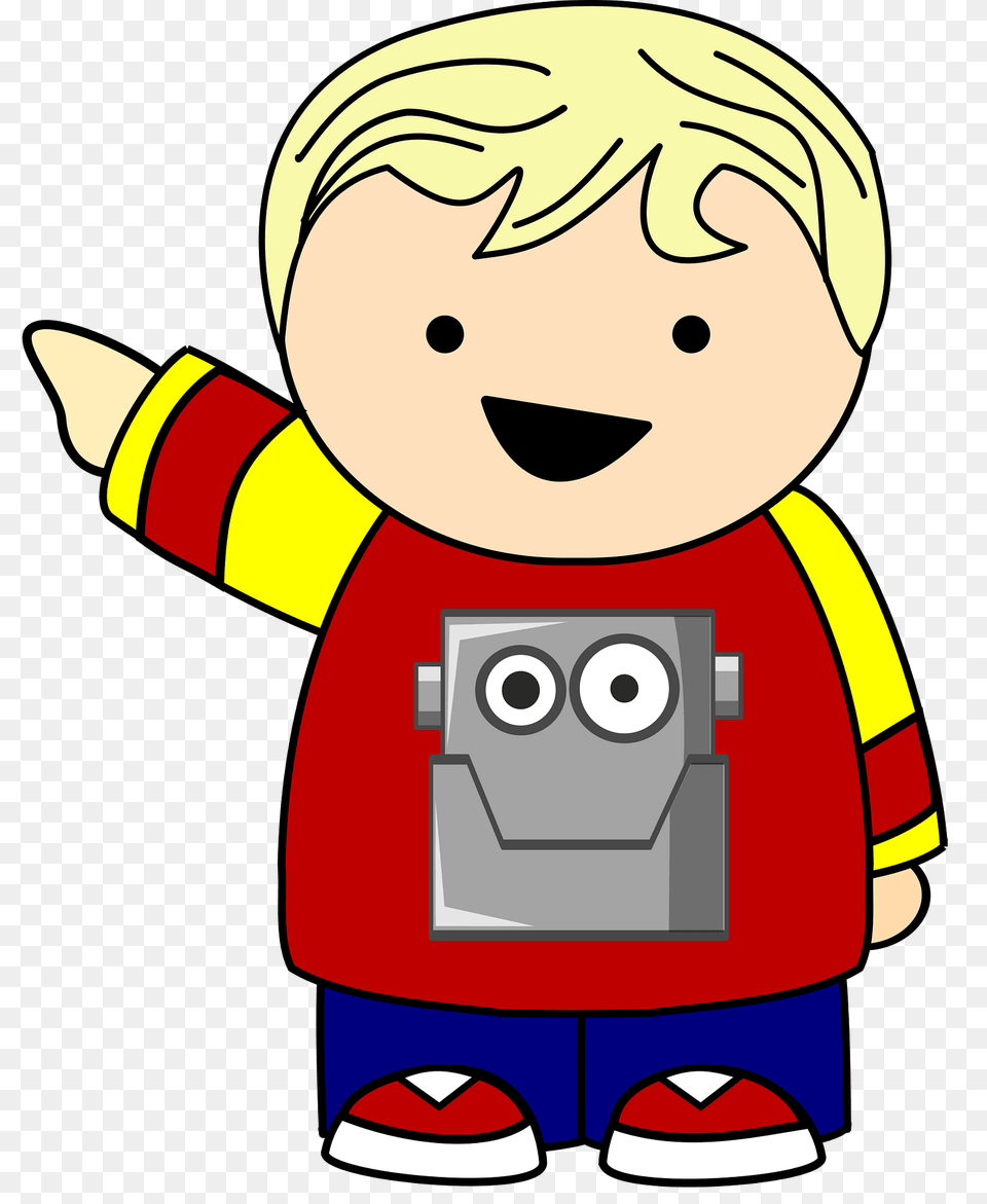 Boy In A Robot Shirt Pointing Clipart, Face, Head, Nature, Outdoors Free Png Download
