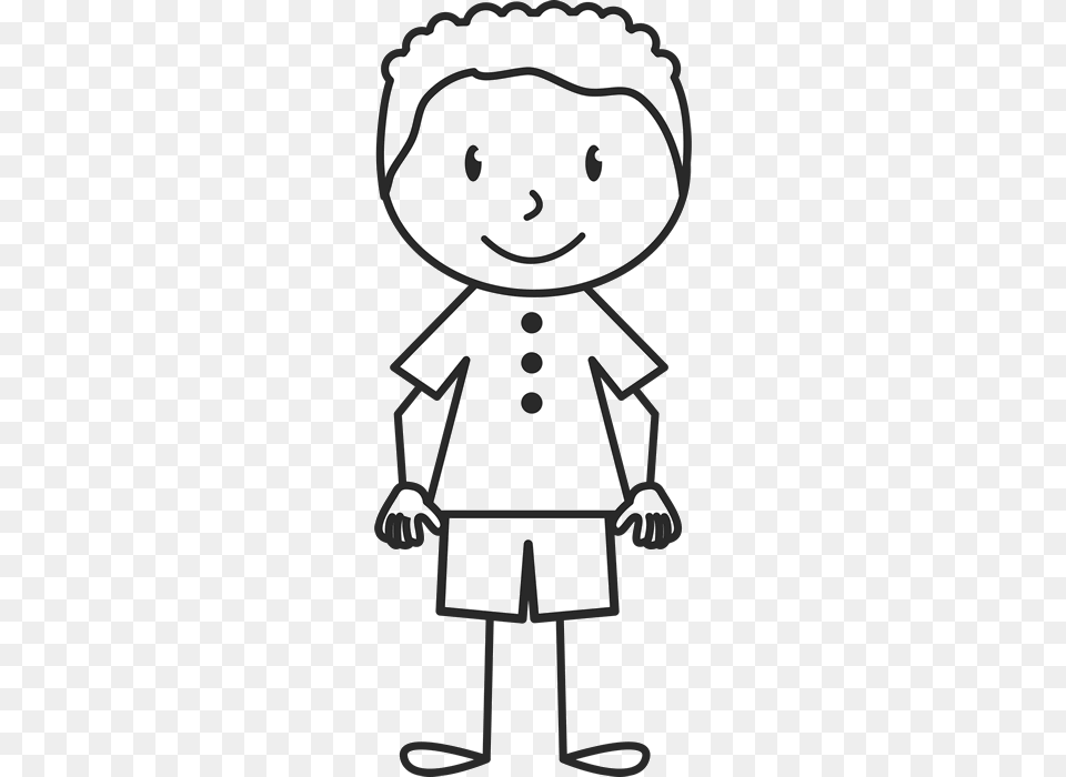 Boy In Button Up Shirt Stamp Stick Figure Stamps Stamptopia, Stencil, Clothing, Coat, Toy Free Png Download