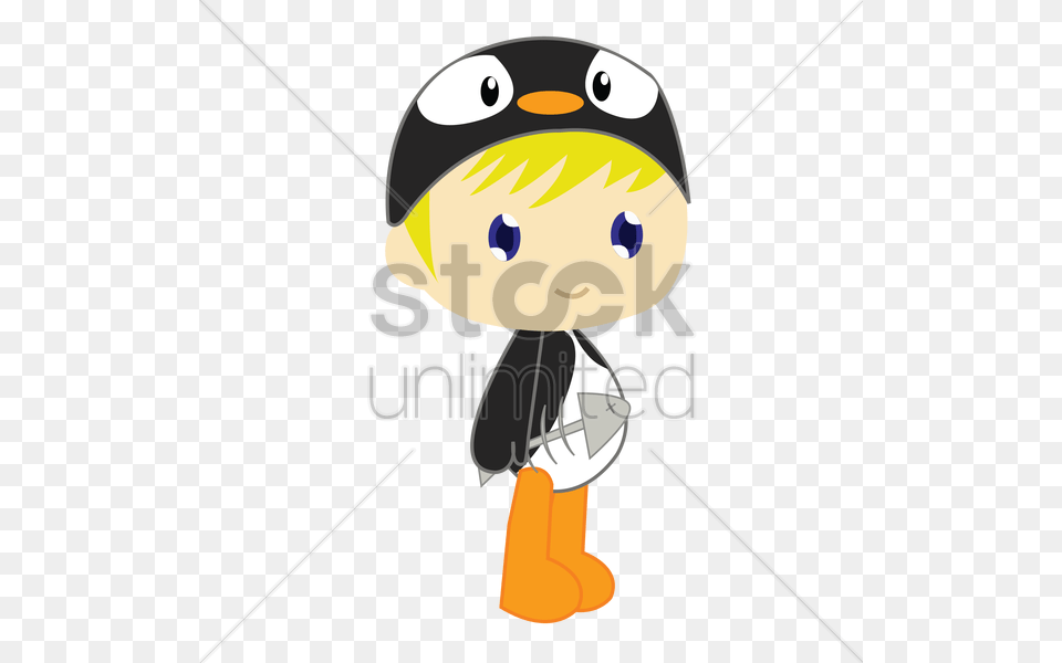 Boy In Penguin Costume On White Background Vector Image, Face, Head, Person, Baby Free Transparent Png