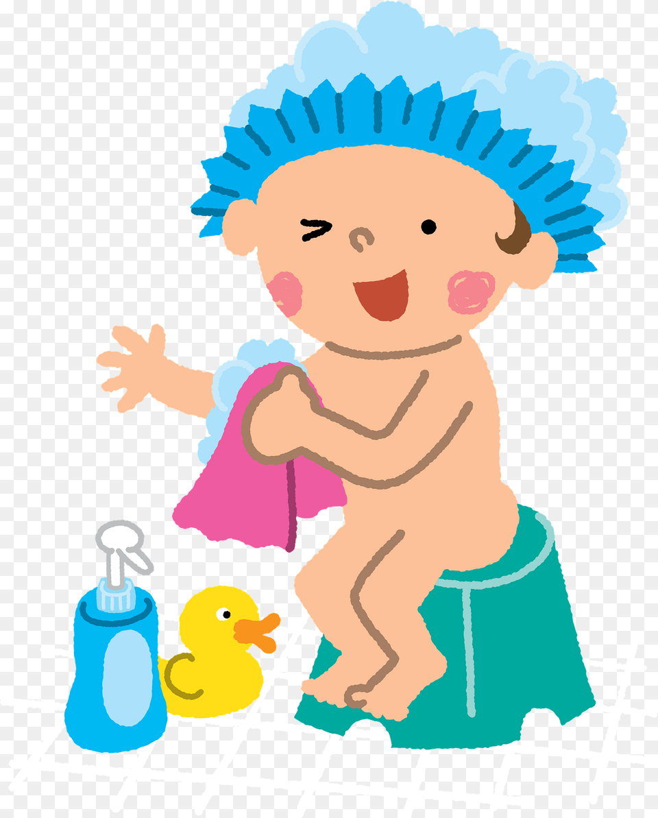 Boy Is Bathing Clipart, Baby, Indoors, Person, Bathroom Png