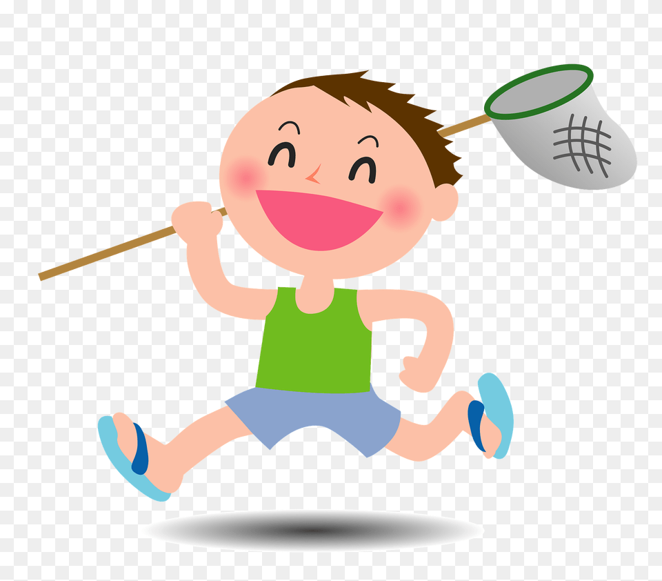 Boy Is Catching Insects Clipart, Cutlery, Baby, Person, Badminton Png