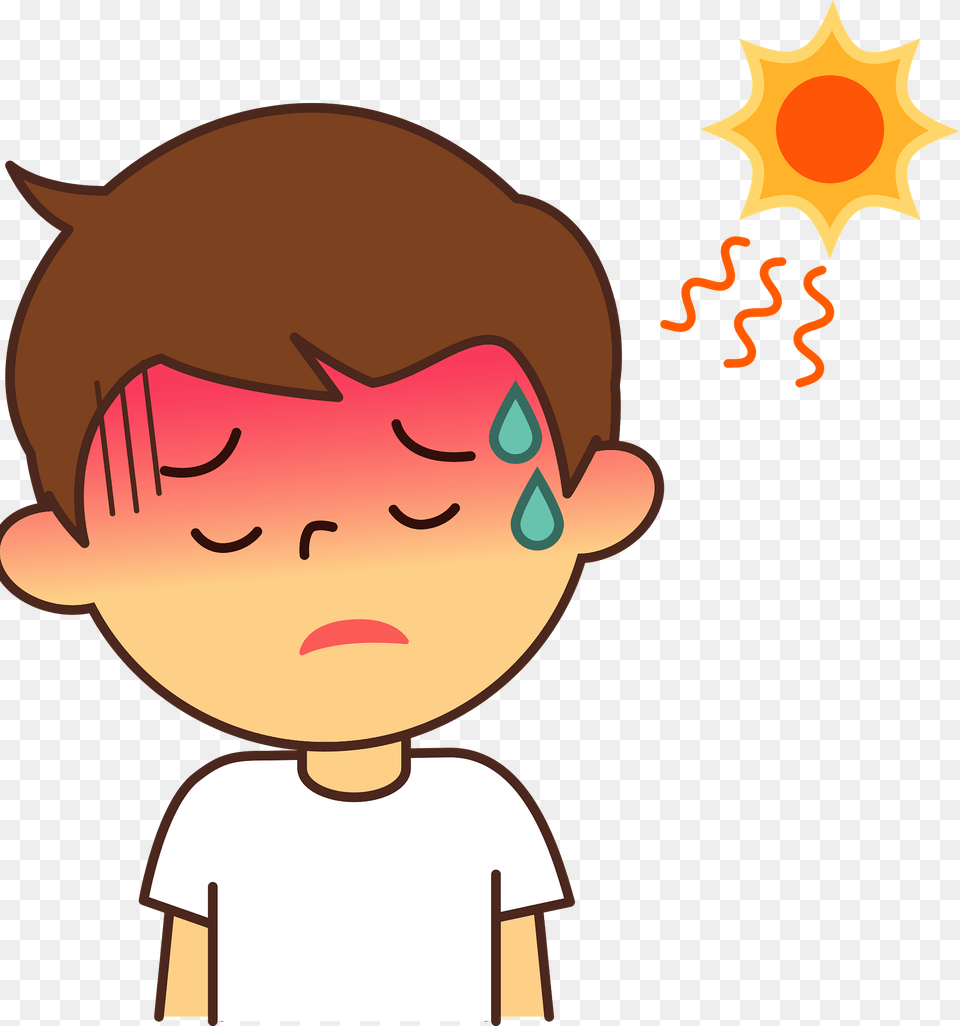 Boy Is Hot And Sweaty In The Sun Clipart, Baby, Person, Face, Head Png