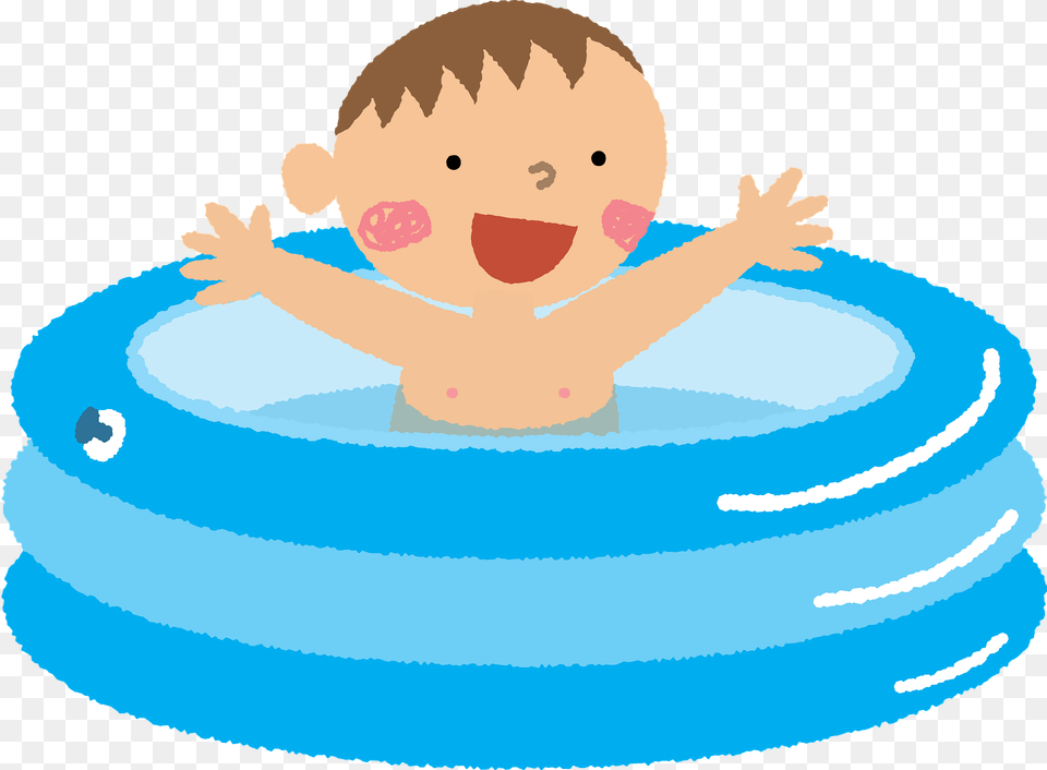 Boy Is In An Inflatable Wading Pool Clipart, Leisure Activities, Person, Sport, Swimming Free Png