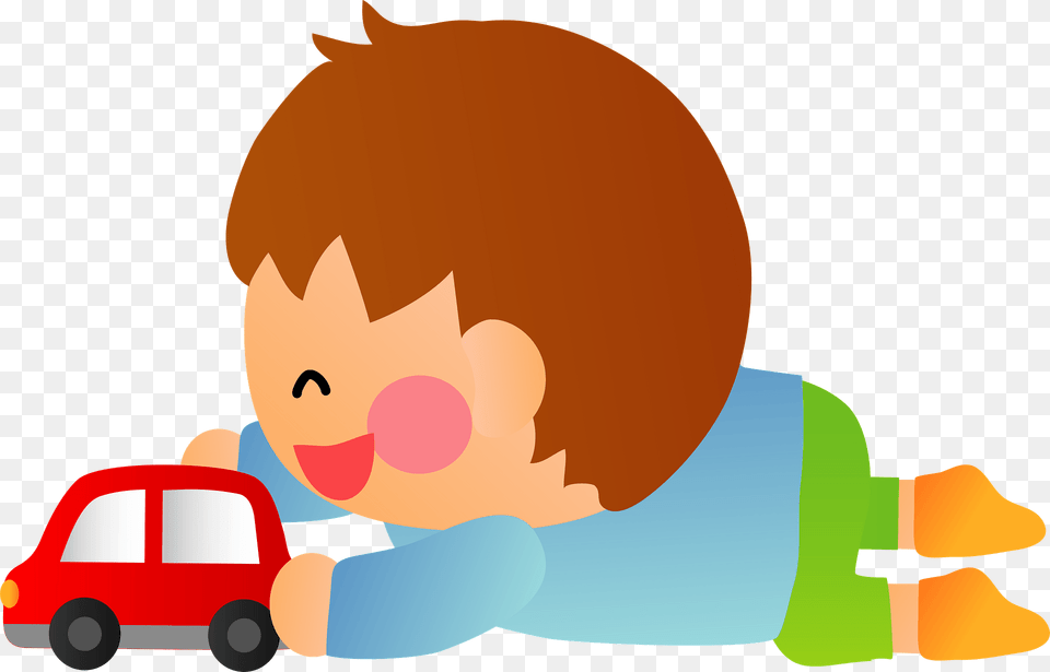 Boy Is Playing With A Mini Car Clipart, Baby, Person, Machine, Wheel Png Image