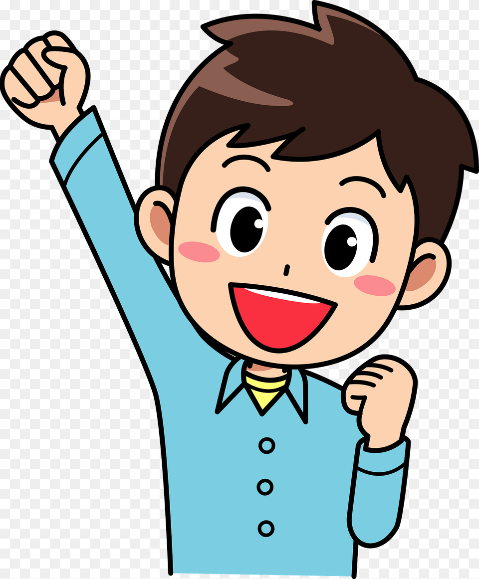 Boy Is Pumping A Fist Clipart, Accessories, Formal Wear, Tie, Face Png