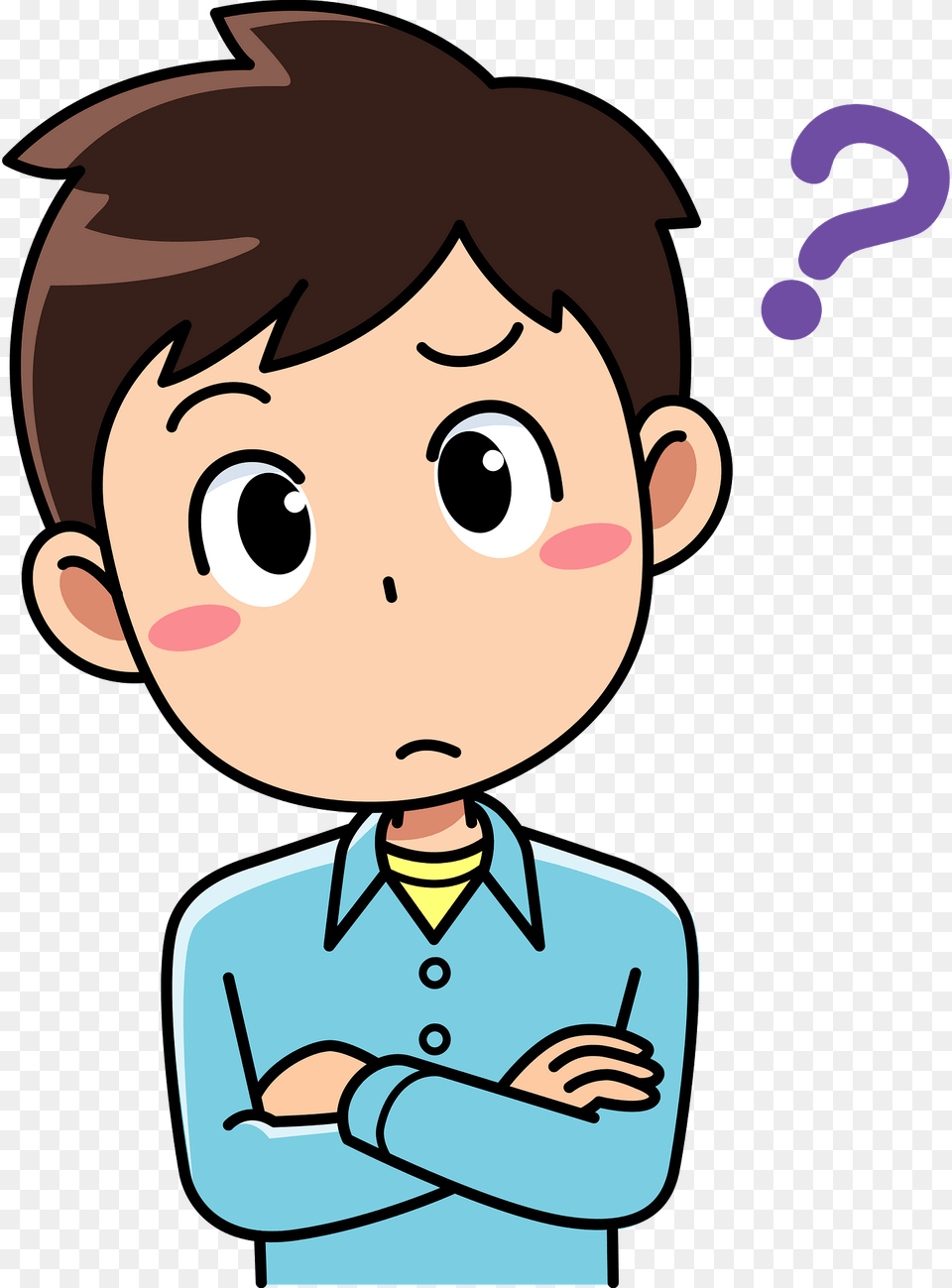Boy Is Questioning Clipart, Accessories, Publication, Person, Head Png
